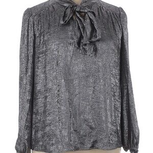 Ann Taylor Metallic Silver Blouse